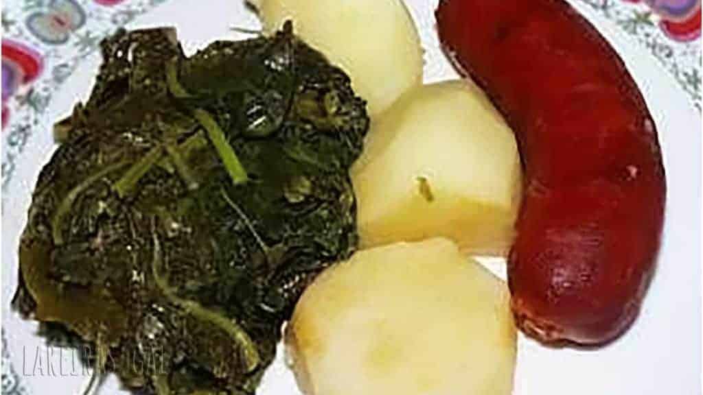 Grelos con chorizo