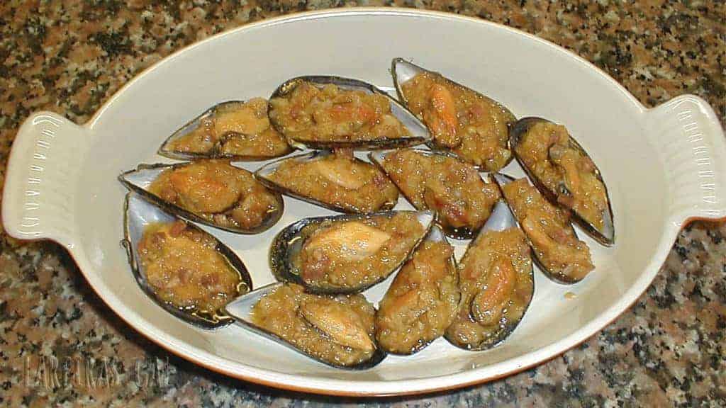 Mejillones estilo vieira